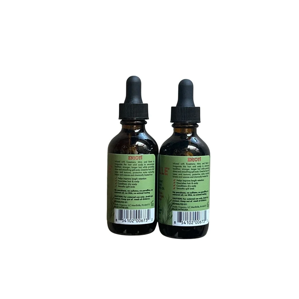 Mielle Organics Rosemary Mint Scalp & Hair Strengthening Oil 2oz 2-Pack Biotin